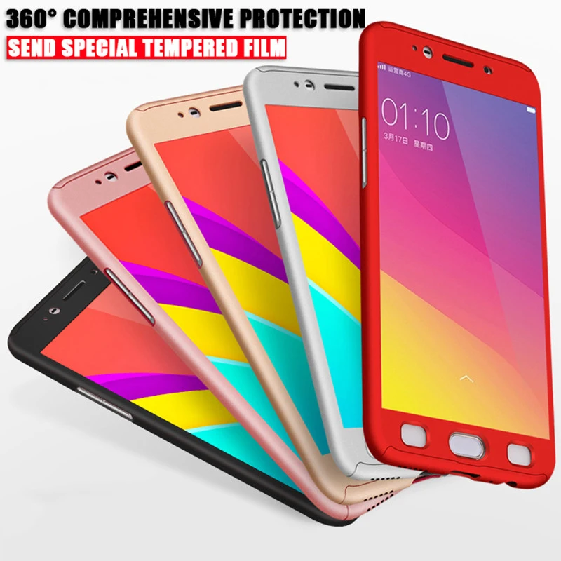 360 полный защитный чехол для Samsung Galaxy A5 A7 2016 2017 с бесплатным 9H закаленным стеклом