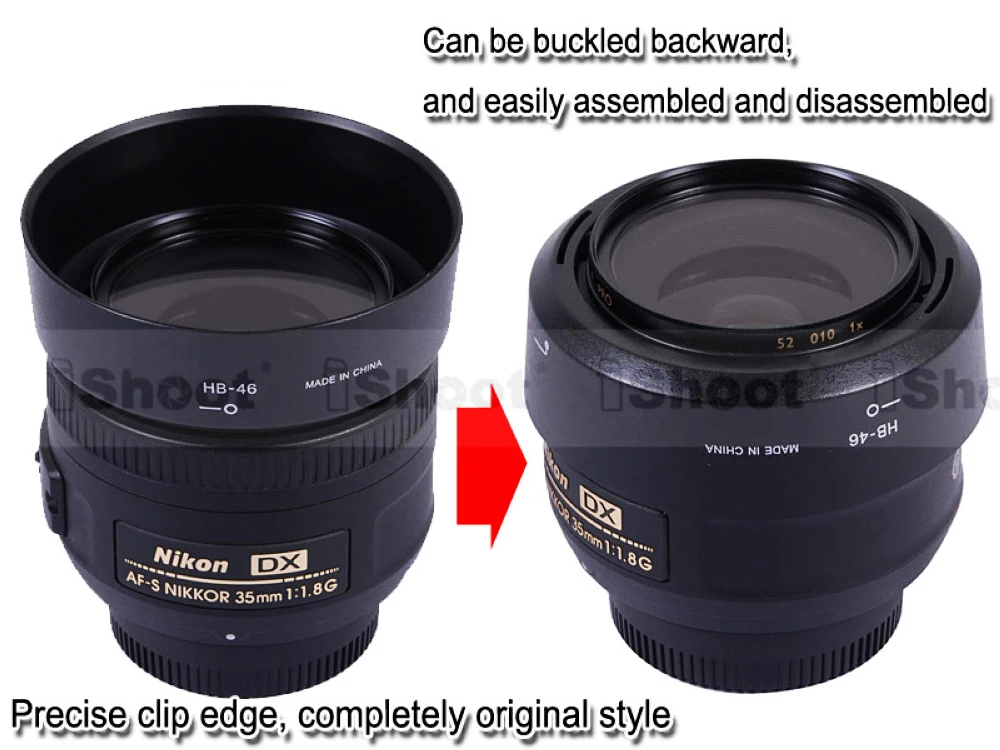 Brand New Lens Hood for Nikon AF-S 35/1.8G DX NIKKOR 35mm f/1.8G HB-46 | Электроника