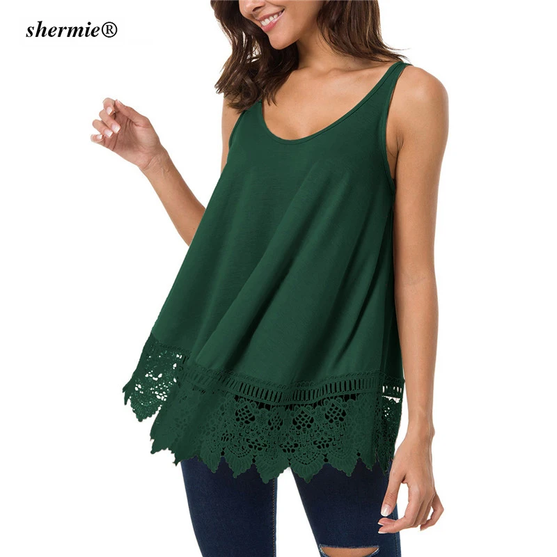 Летние футболки с бретельками 4 цвета Вышивка Кружева Гофрированный низ Топ