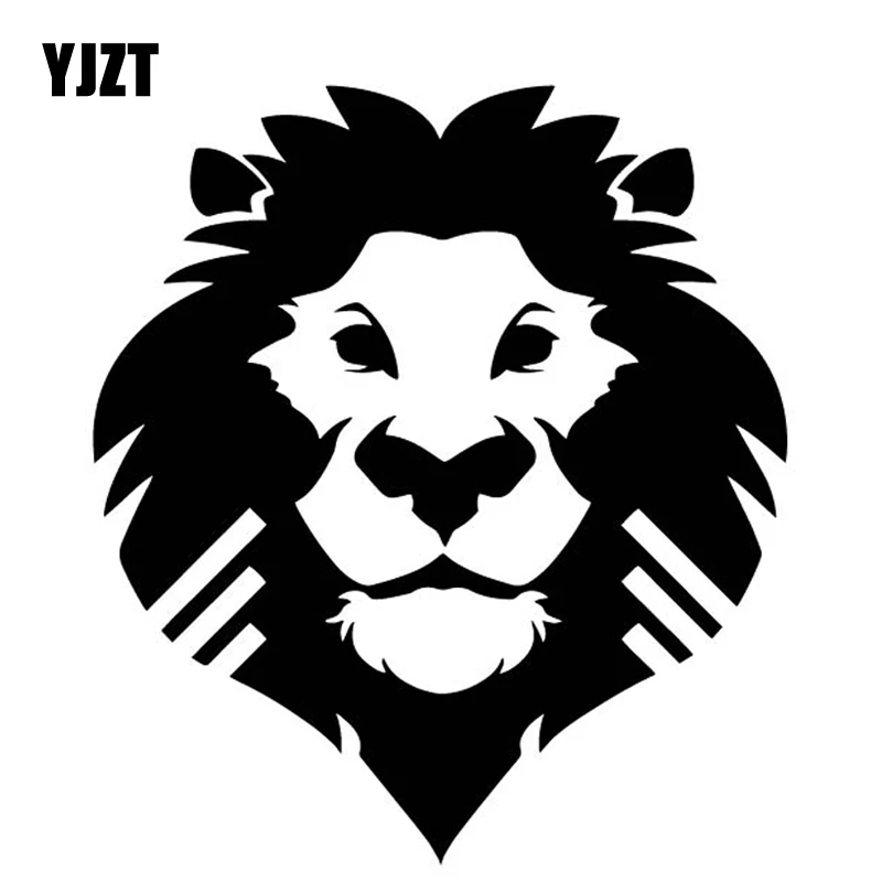 

YJZT 14,6 см * 16,3 см Лев торжественное выражение автомобиля стикер аксессуары бампер виниловая наклейка черный/серебристый C4-1092