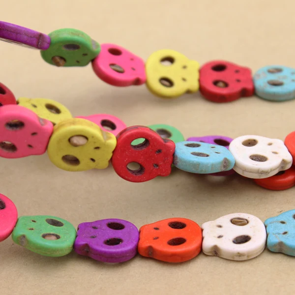 27 звёздочек черепа 15*13 мм цветной камень незакрепленные бусины разделители