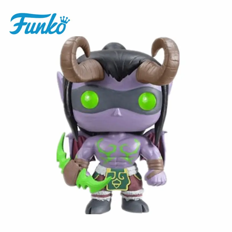 Without Box-14 Funko Pop WOW Theme World Of Warcraft Игра виниловые куклы#15 ARTHAS#14 ILLIDAN#30 SYLVANAS ручная настольная мебель подарок - Цвет: Without Box-14