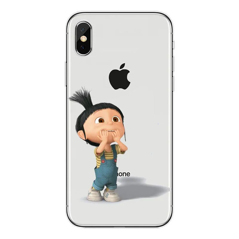 L002 Agnes Пушистый Единорог TPU Caso Capa de Мягкий силиконовый чехол для Apple iPhone 6 7 4 8 plus X 5 прозрачный чехол