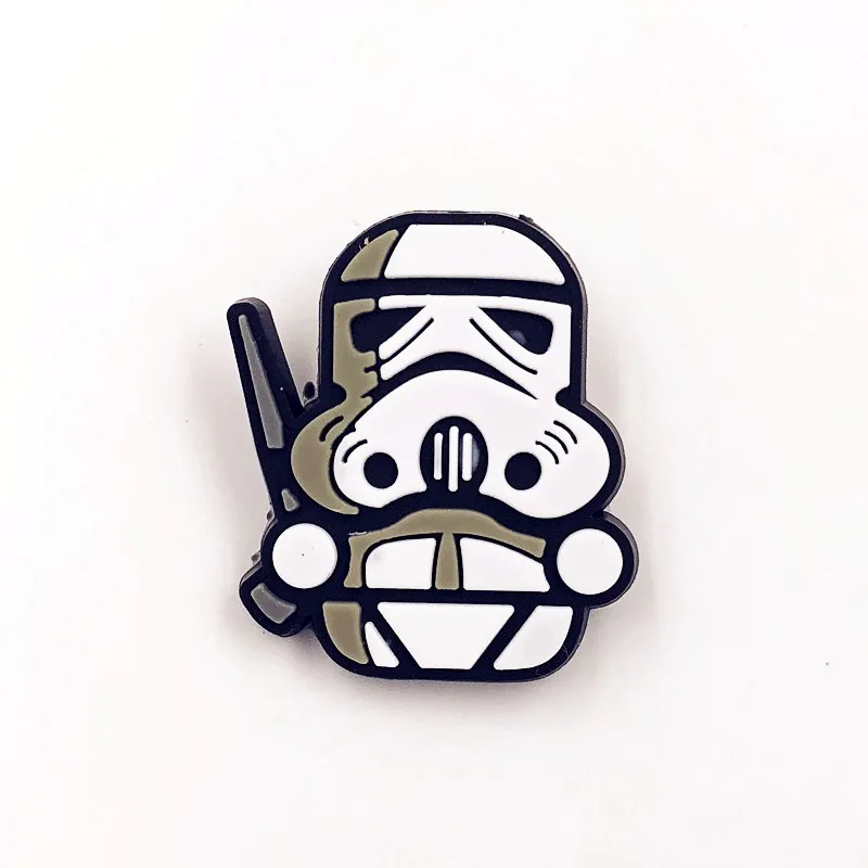 7 шт./компл. Звездные войны робот R2D2 ПВХ Значки для костюмов значок мультяшного