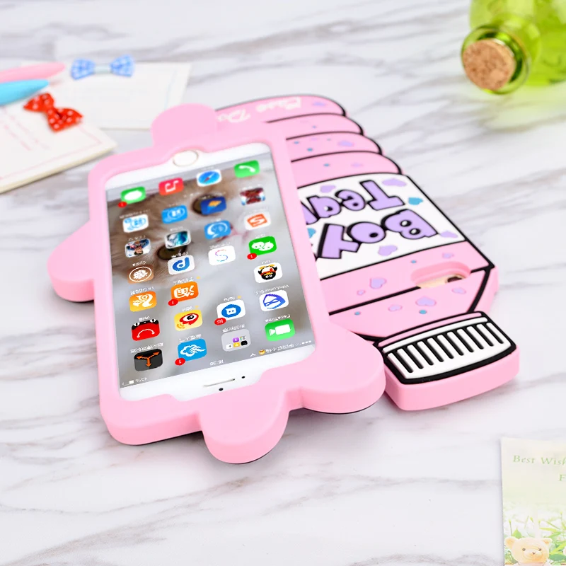 3D lovery Bottle Boy Tears Case for iphone X/8/8plus/7/7plus/6/6s/6plus Heart Ice cream Lick Me Dolls Soft Silicone rubber Cover |