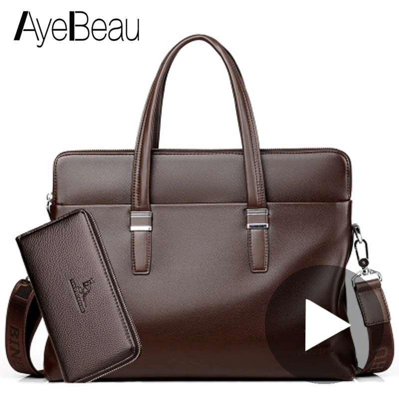 Ручная работа Бизнес Офис из натуральной кожи мужской мессенджер большой