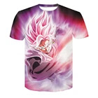 Dragon Ball Z футболки мужские летние 3D печать Супер Saiyan Сон Гоку черная Zamasu Vegeta Dragonball Повседневная футболка Топы