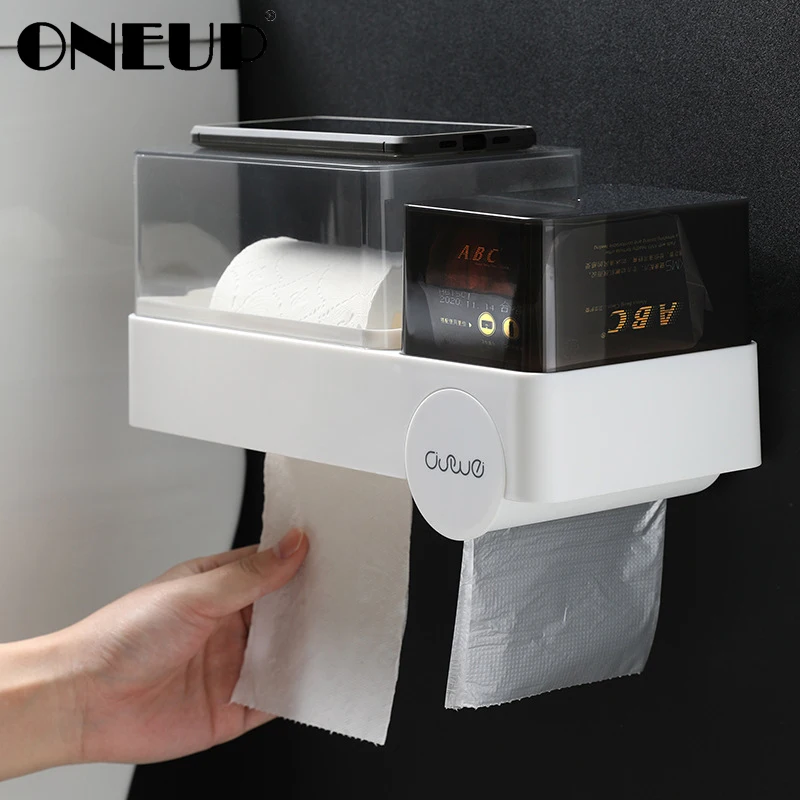ONEUP держатель для туалетной бумаги настенный водонепроницаемый тканевый ящик мешок для мусора санитарная коробка для хранения салфеток портативные держатели туалетной бумаги