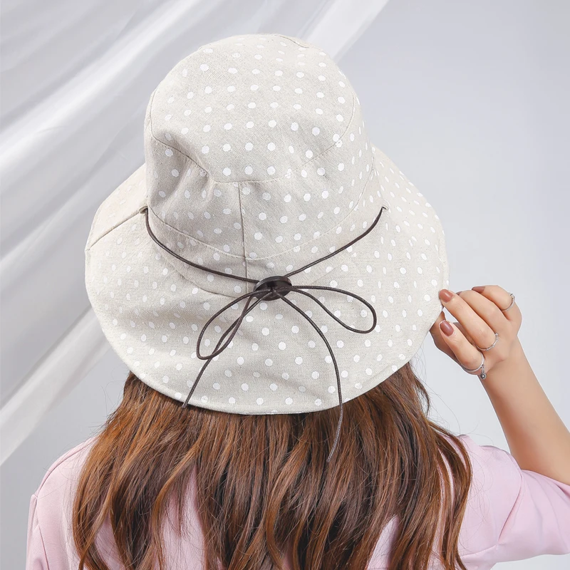 Весенне летняя женская шляпа ведро тканевая хлопковая Складная пляжная шляпка