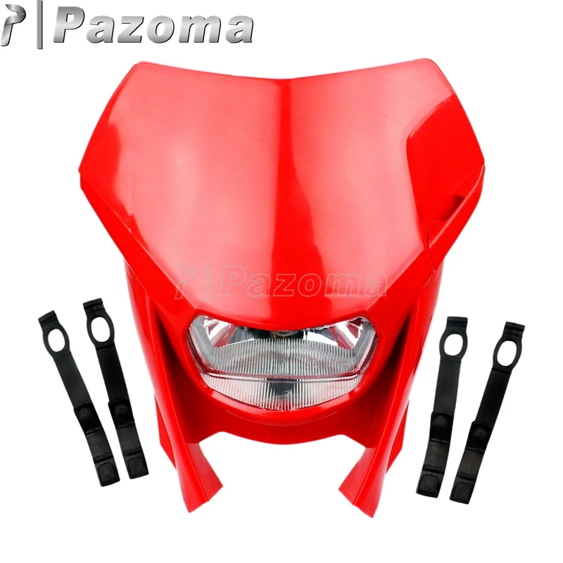 Налобный фонарь Pazoma Red Supermoto для мотокросса внедорожные фары Honda CR CRM CRF 125 FMX 400 250