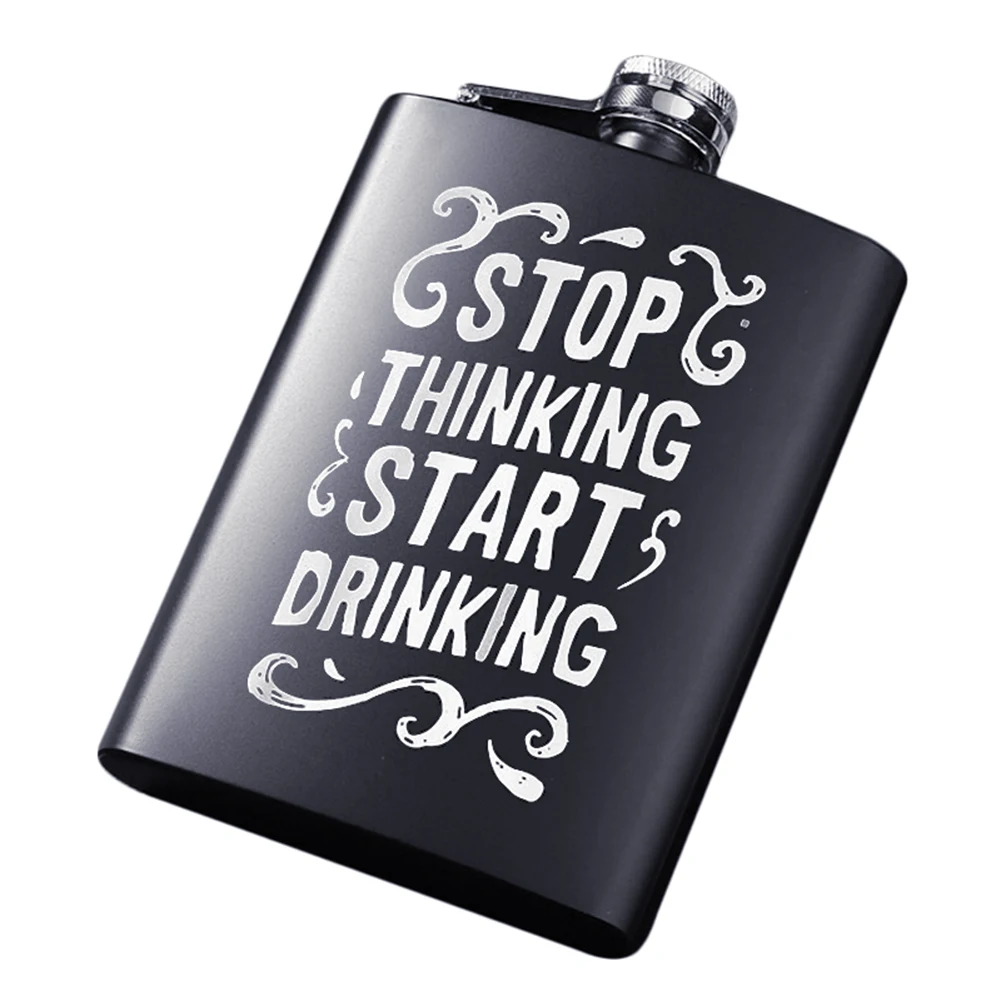 8oz Men Funny Letter Print Stainless Steel Hip Flask Whiskey Alcohol Container Leak Proof Useful | Дом и сад