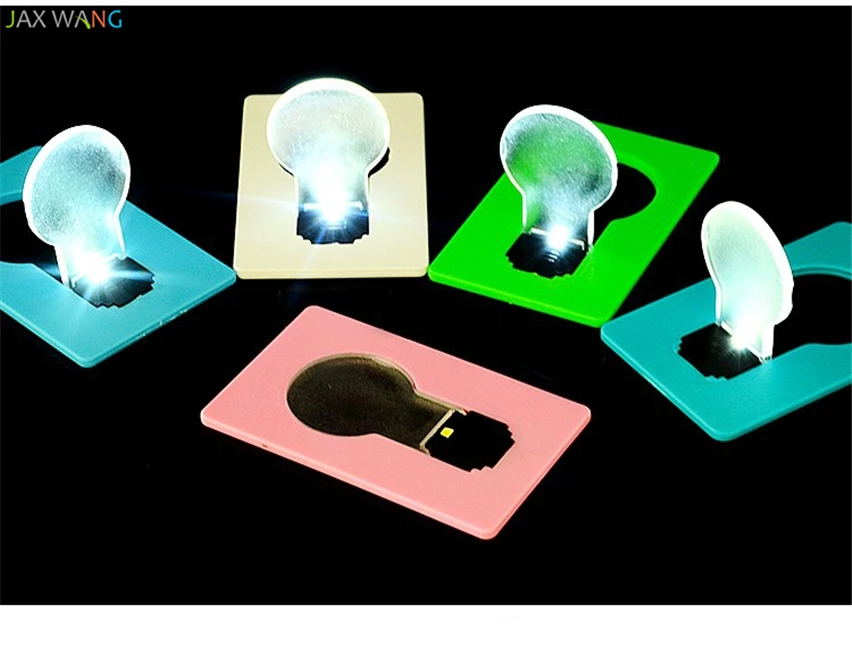 Креативные портативные ночные лампы с батареей для карт, маленькие светодиодные ночники, кошелек, карта, маленький подарок, Мини карманный светильник
