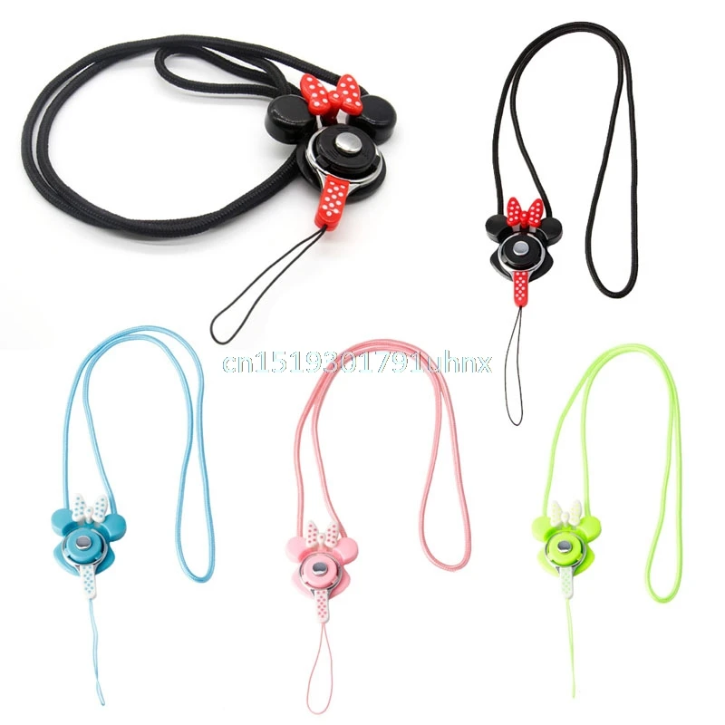 Мультфильм ID держатель карты ожерелье значка шейный ремешок Ремешок Тег Брелок