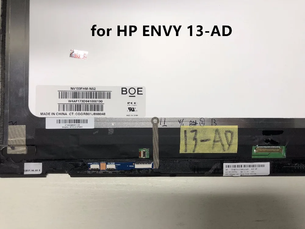 Матрица ноутбука ЖК-дисплей для HP Envy 13-ad 13-ad010ns 13 ad010ns 3 &quotбез сенсорного экрана в