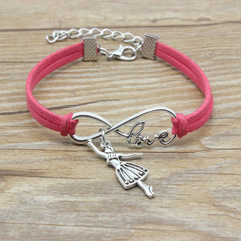 Новый стиль древнее серебро символ бесконечности любовь браслет со словами