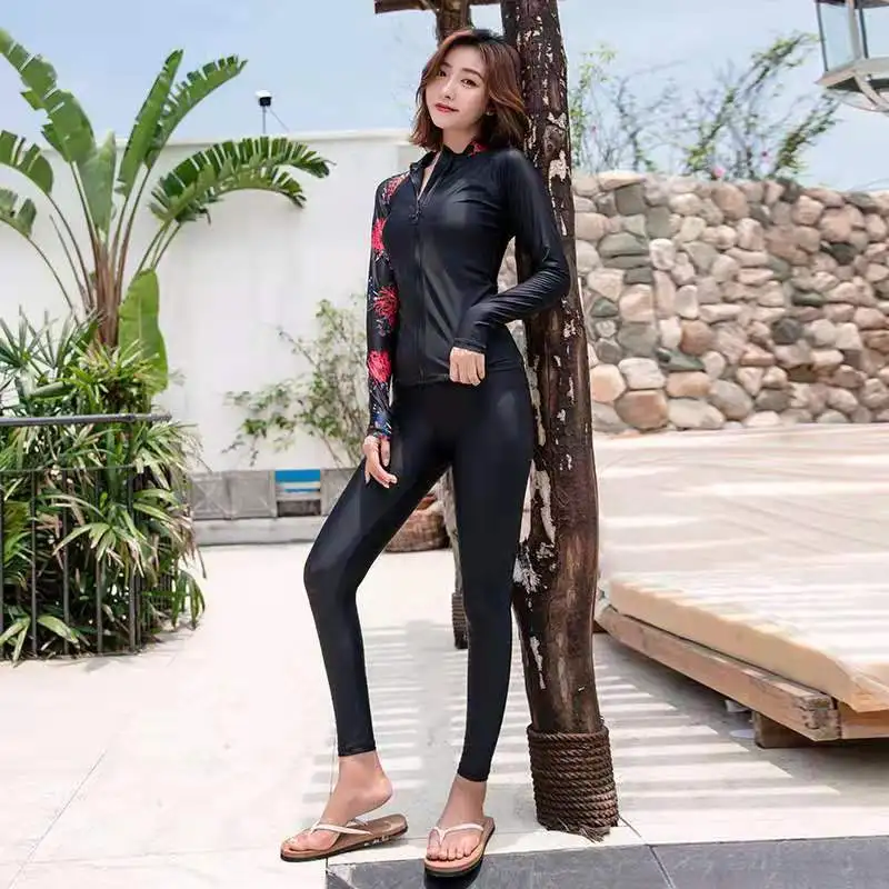 

4-х частей Для женщин печатные рубашка с длинными рукавами и якорей детский Рашгард Сыпь гвардии Плавание костюм, купальный костюм с защитой...