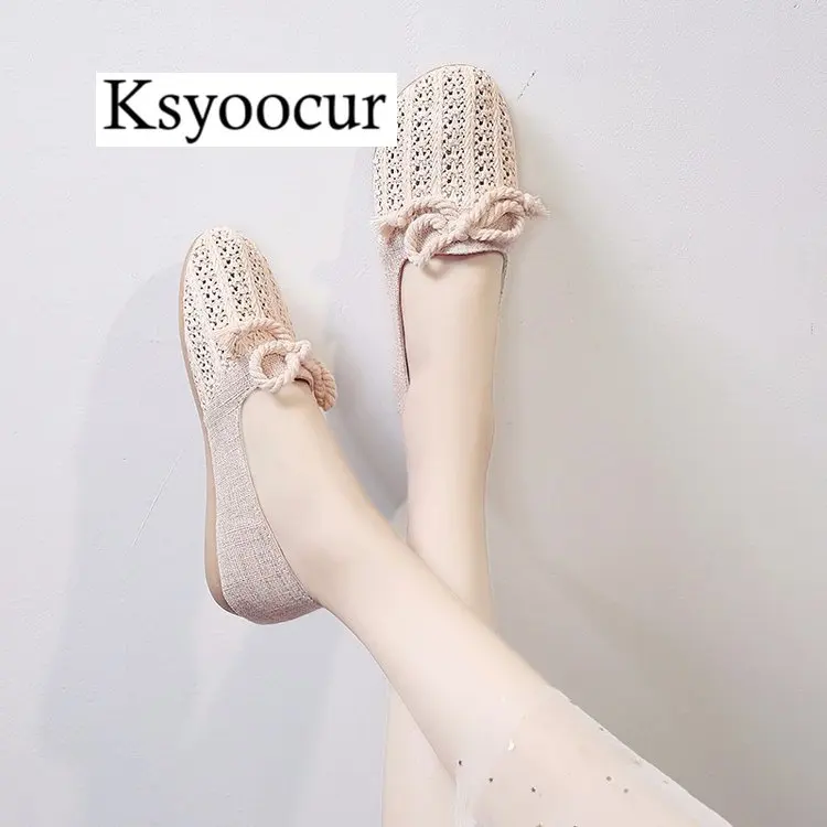 Ksyoocur/Новинка года; Брендовая женская обувь на плоской подошве; повседневная женская обувь; удобные туфли на плоской подошве с круглым носком; сезон весна-лето; женская обувь; X03