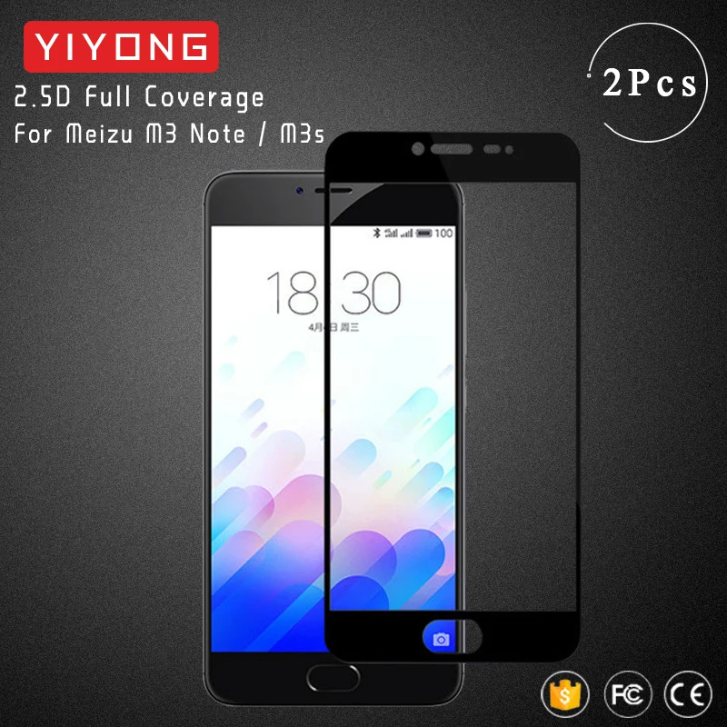 YIYONG полное покрытие экрана стекло для Meizu M3 Note закаленное M3s Mini Защита 3 Note3 |