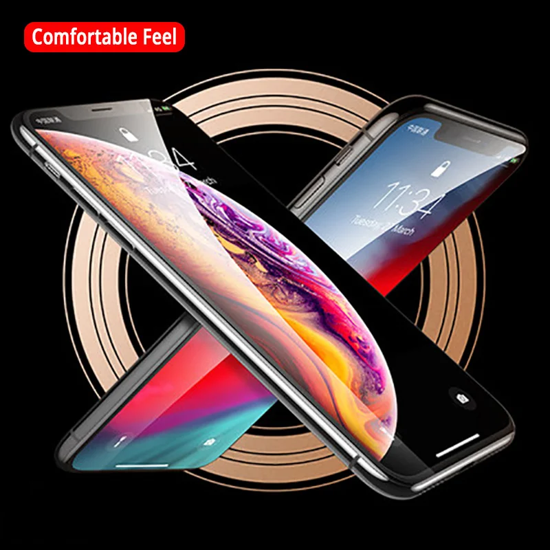 XSDTS 6D изогнутое полное покрытие из закаленного стекла для iPhone 11 Pro X XS Max XR 10 8 7 6 6s Plus Защитная пленка для экрана