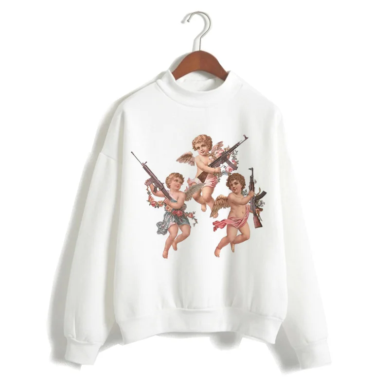 

angel women hoodie cartoon Cupid 2019 harajuku top hood Regular O-Neck korean Casual sweatshirts oversized female