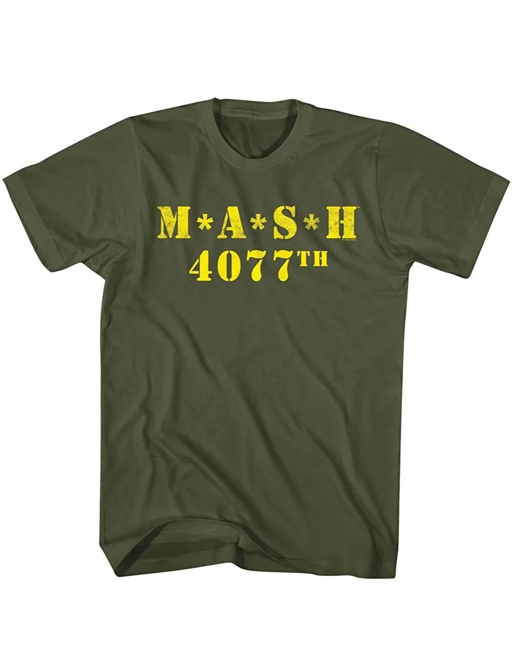 

Classics Mash 4077Th Vintage Logo and Retro Look T-Shirt - Army Green Brand Clothing Original Fitness T Shirt