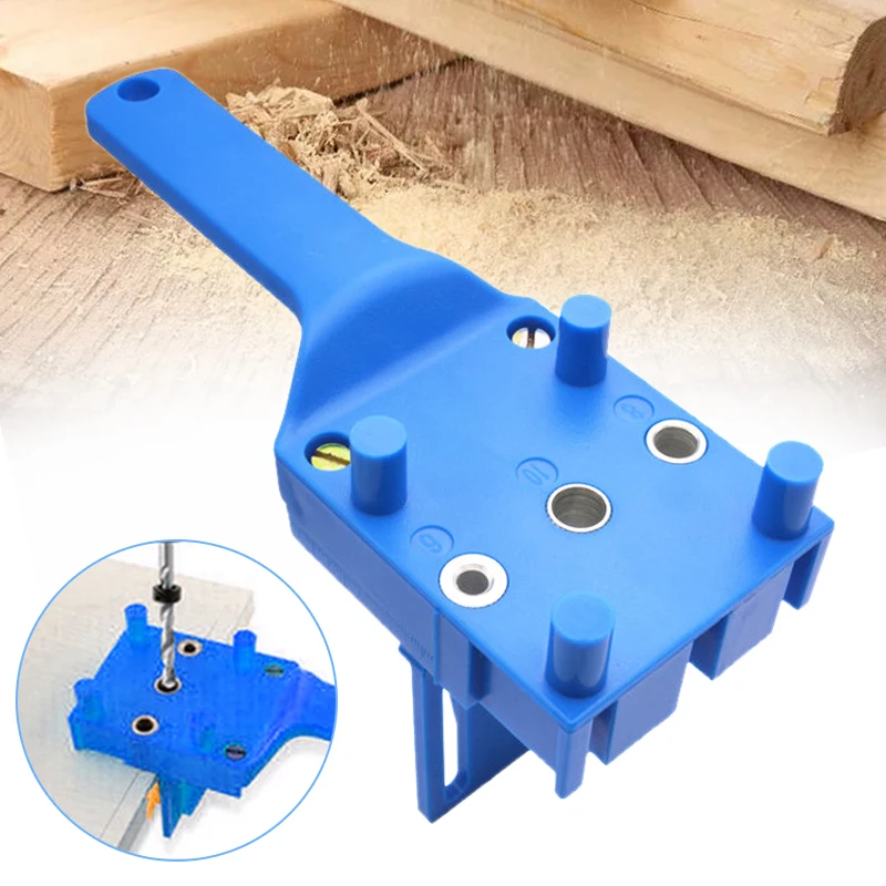 

Woodworking Tool Pocket Hole Jig Kit Set for 6/8/10mm Dowel Wood Joinery Drilling Dowelling