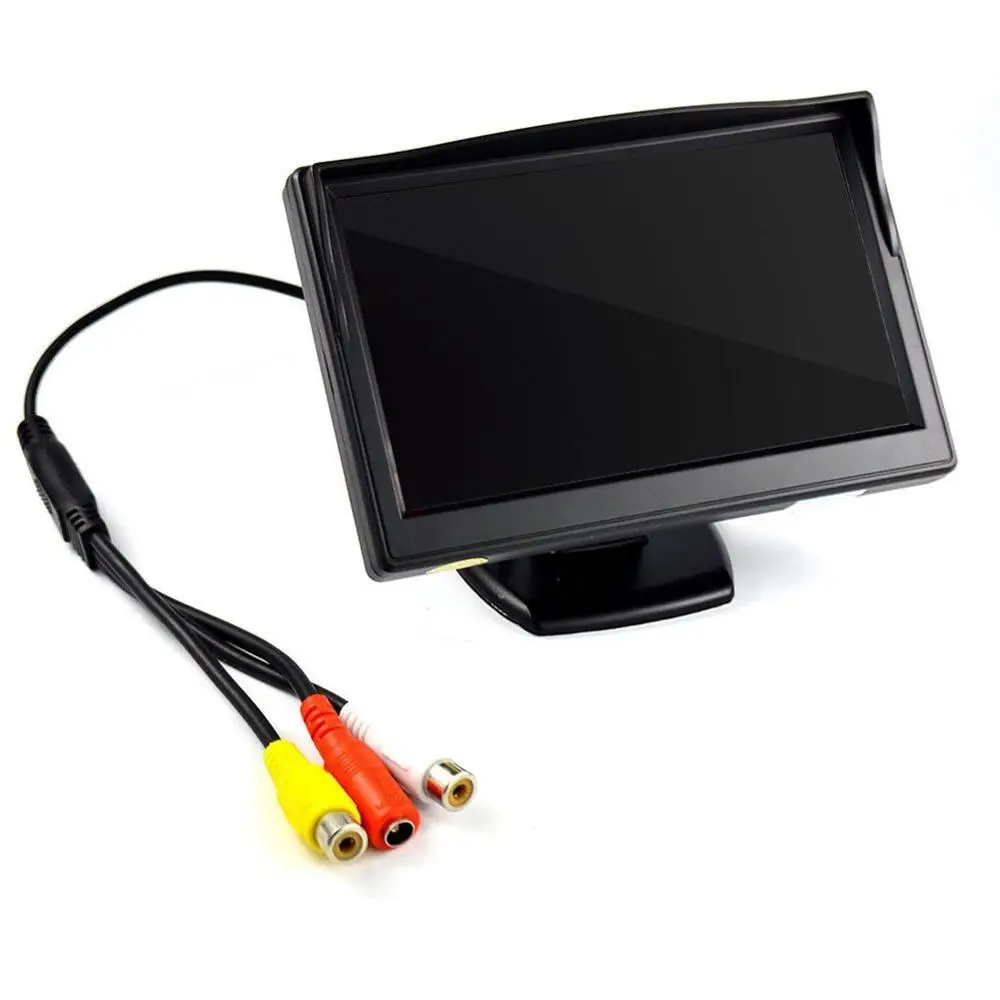 ЖК дисплей с подсветкой и входом 2AV автомобильный монитор 5 дюймов для камер