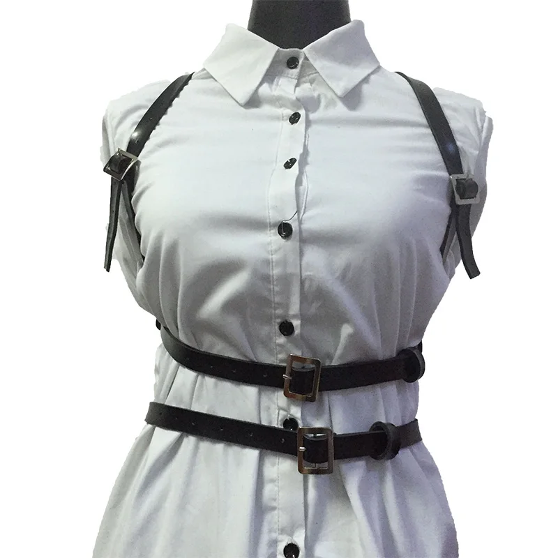 Использовать женщин кожа сексуальная пояса регулируемая панк ремень buckies