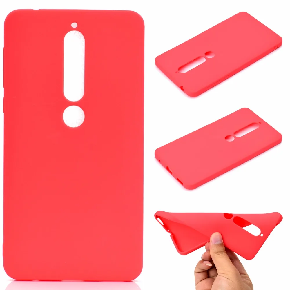 100pcs/lot Free shipping 6colours 1mm thick Candy color TPU protective case cover for Nokia 6 7 plus 2018 wholesale | Мобильные