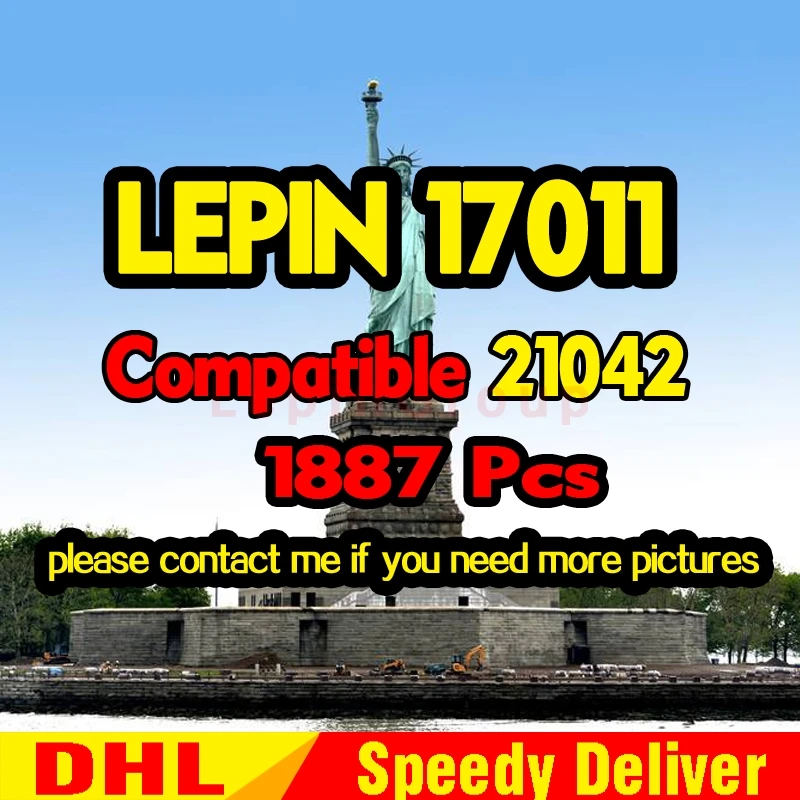 LP 17004 Лондонский мост 17005 Биг Бен башня 17001 17008 Tai Mahal 17011 Статуя Свободы строительный блок кирпич - Цвет: lepin 170011
