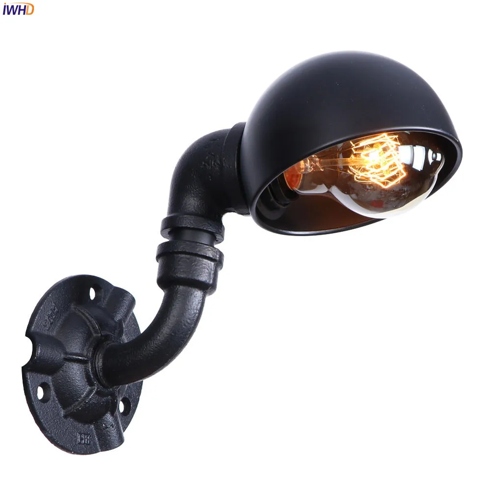 Американский железный металлический винтажный настенный светильник IWHD домашнее