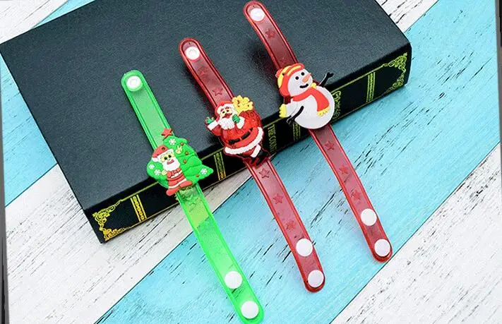 

Christmas party decoration supplies Glowing led Bracelets Children Light Up toys luminous Bangle Flashing Hand