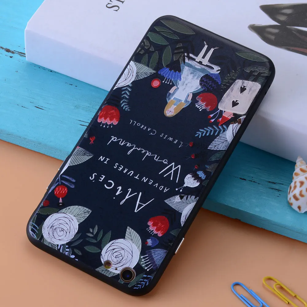 Twitch For iphone 6 6s plus Lovely Cute Cartoon Alice Dream Phone Case Hard Cover Soft Frame for Coque |
