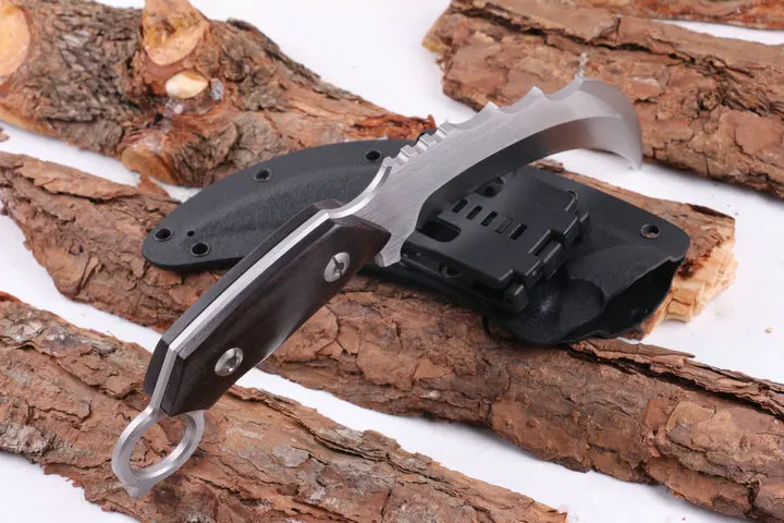 EDC Tools 440C Blade Ebony Handle Hunting Knife Karambit Tactical Fixed Knives climbing adventure Camping Survival Knife. | Инструменты