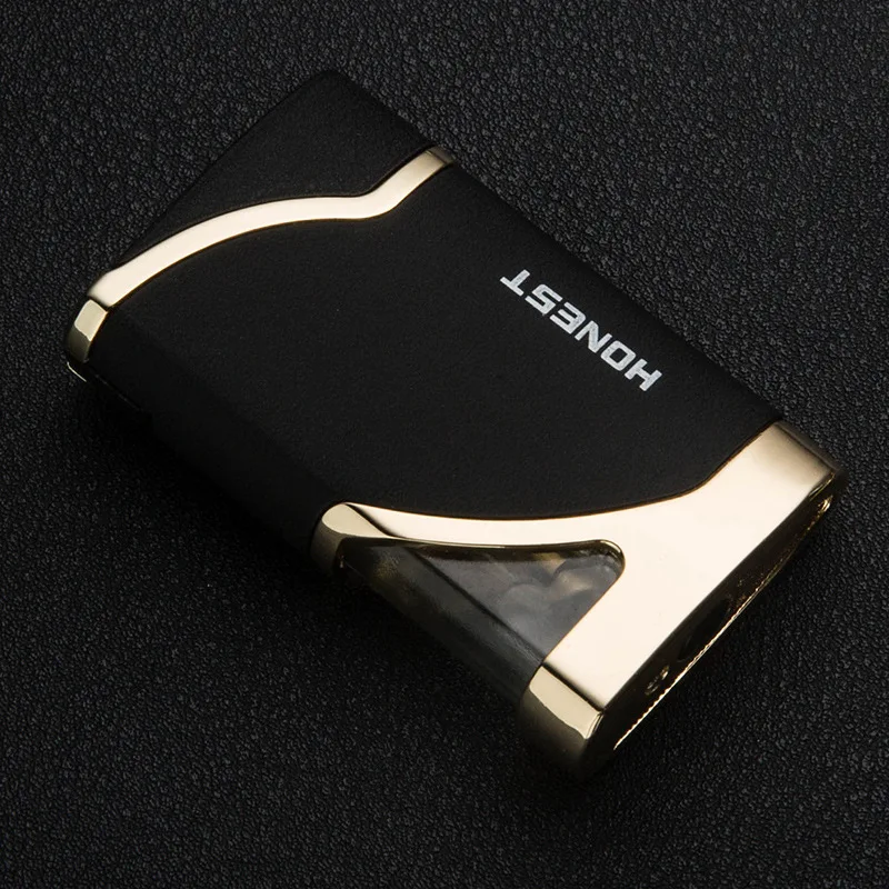 

New Turbo Jet Lighter Compact Butane Torch Metal Lighters Cigarette Accessories Gas 1300 C Windproof Petrol Ping Sound Lighter