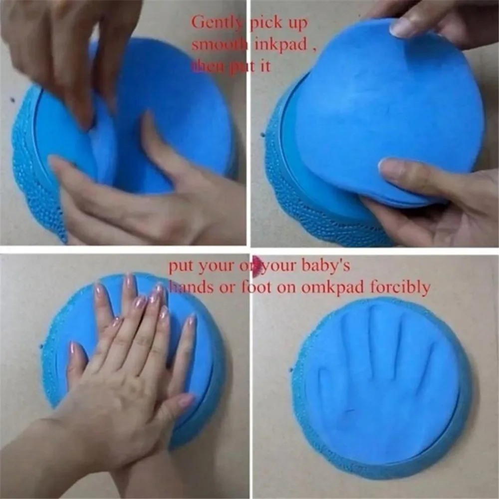 Taoqueen 1 шт случайный цвет ребенок inkpad Handprint Набор для отпечатка ступней литье уход