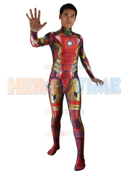 Железный человек Броня косплей костюм 3D принт высокое качество спандекс зентай
