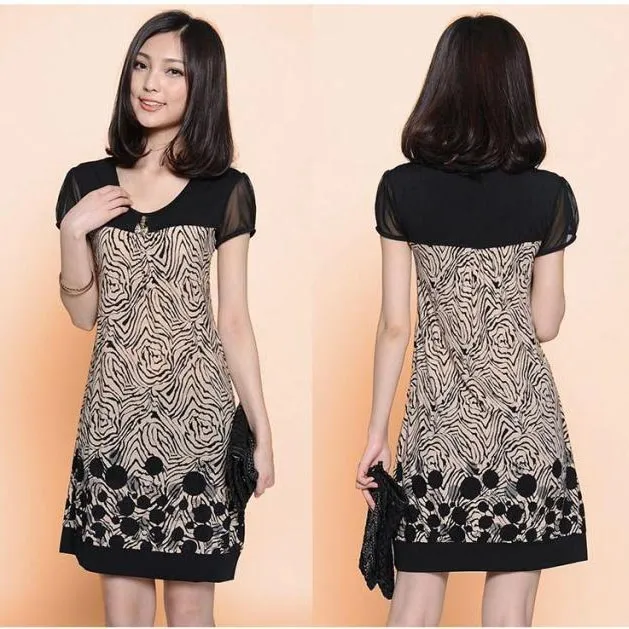 Женское винтажное платье-рубашка большого размера с цветочным принтом в