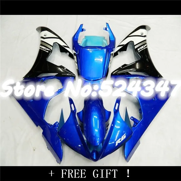 

Fei-Hi-grade ABS fairings for YZF-R6 03 - 05 YZF R6 03 04 05 YZF 600 R6 2003 2004 2005 blue white black bodywork