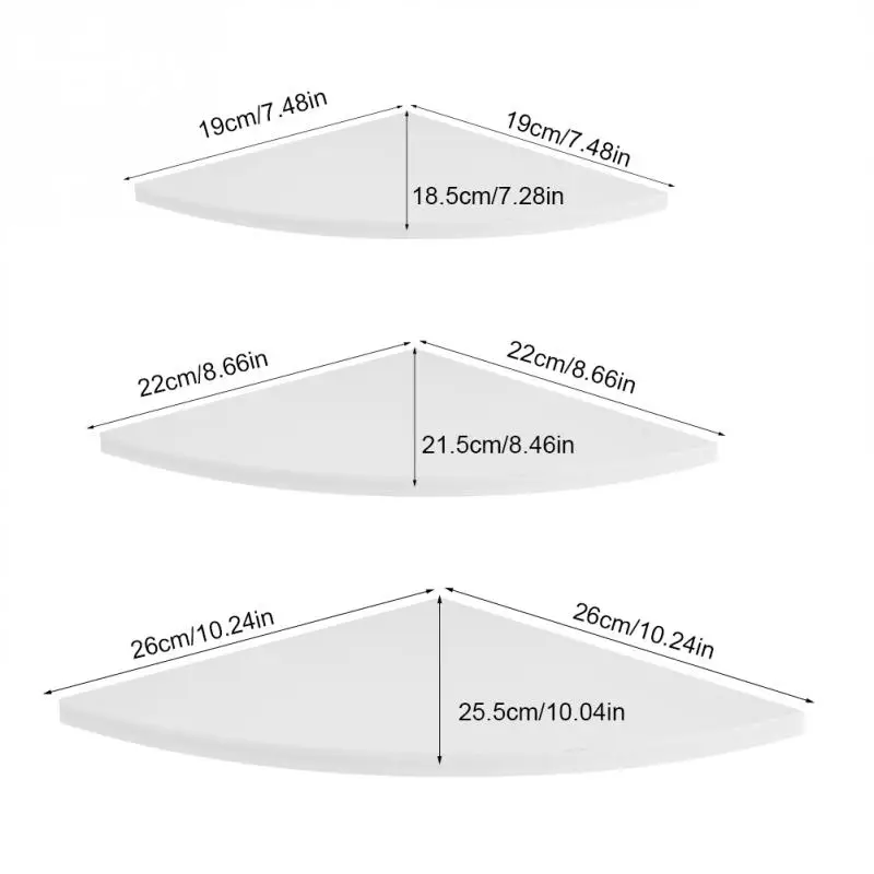 3 шт. Многофункциональная Пластиковая Полка для ванной настенная угловая полка