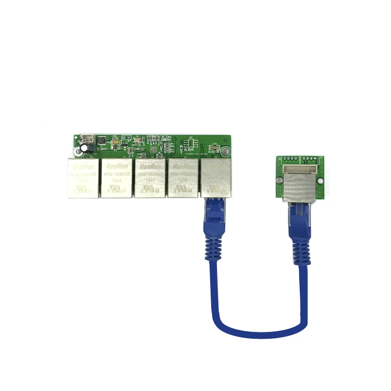 Неуправляемый 5 портов 10/100 м промышленный Ethernet коммутатор модуль PCBA плата OEM Авто