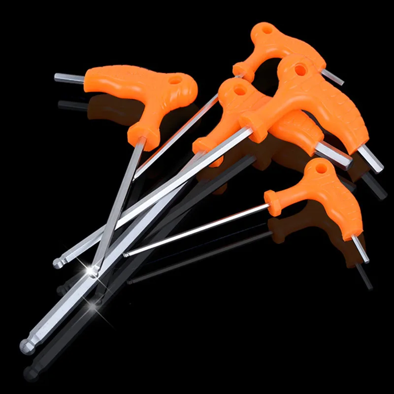 

T Type Handle Allen Key Metric 2.5mm 3mm 4mm 5mm 6mm 8mm 10mm 12mm 14mm T-handle Chave Hex Key Wrench Spanner CR-V Nickel steel