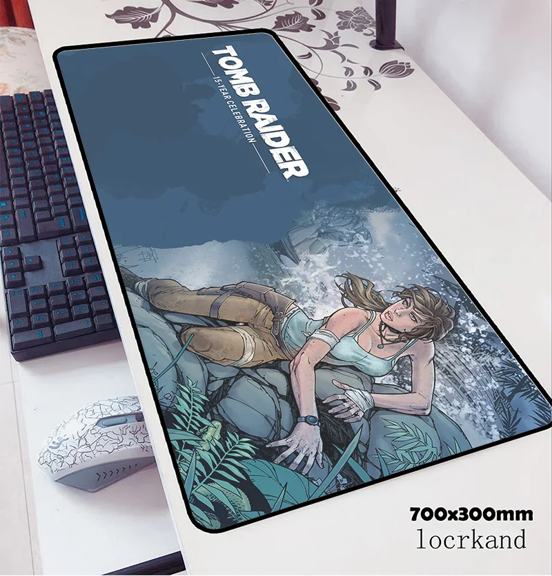 Коврик для мыши tomb raider 70x30 см игровой коврик Аниме персональный офисный notbook