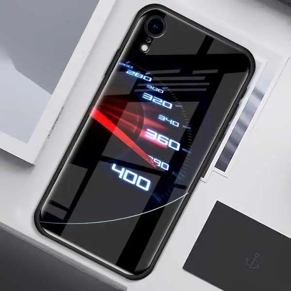 009 Чехол из закаленного стекла для приборной панели колеса автомобиля для Apple iPhone XR 7 8 6 6S Plus X XS MAX, чехол для мобильного телефона с мягким краем - Цвет: 009