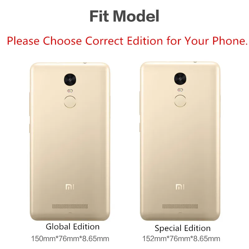 Чехол CAPAS Redmi Note 3 Pro с откидной крышкой и подставкой из искусственной кожи ТПУ