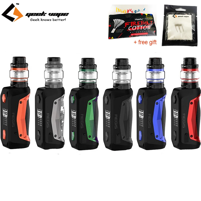 Оригинальный комплект GeekVape Aegis Solo Cerberus 100 Вт Box MOD с 5 мл Subohm Tank электронная сигарета