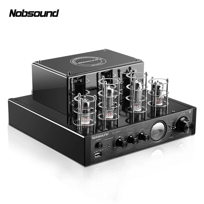 

Nobsound MS-10D HiFi 2.0 Home Audio Bluetooth Tube Amplifier Input USB/BT/AUX Amplifier 25W+25W 6P1*2+6N1*2 AC220V amp