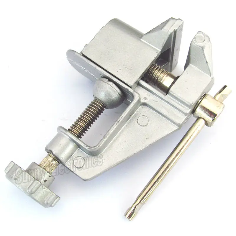 Миниатюрный алюминиевый настольный вертлюг с зажимом тиски для рукоделия