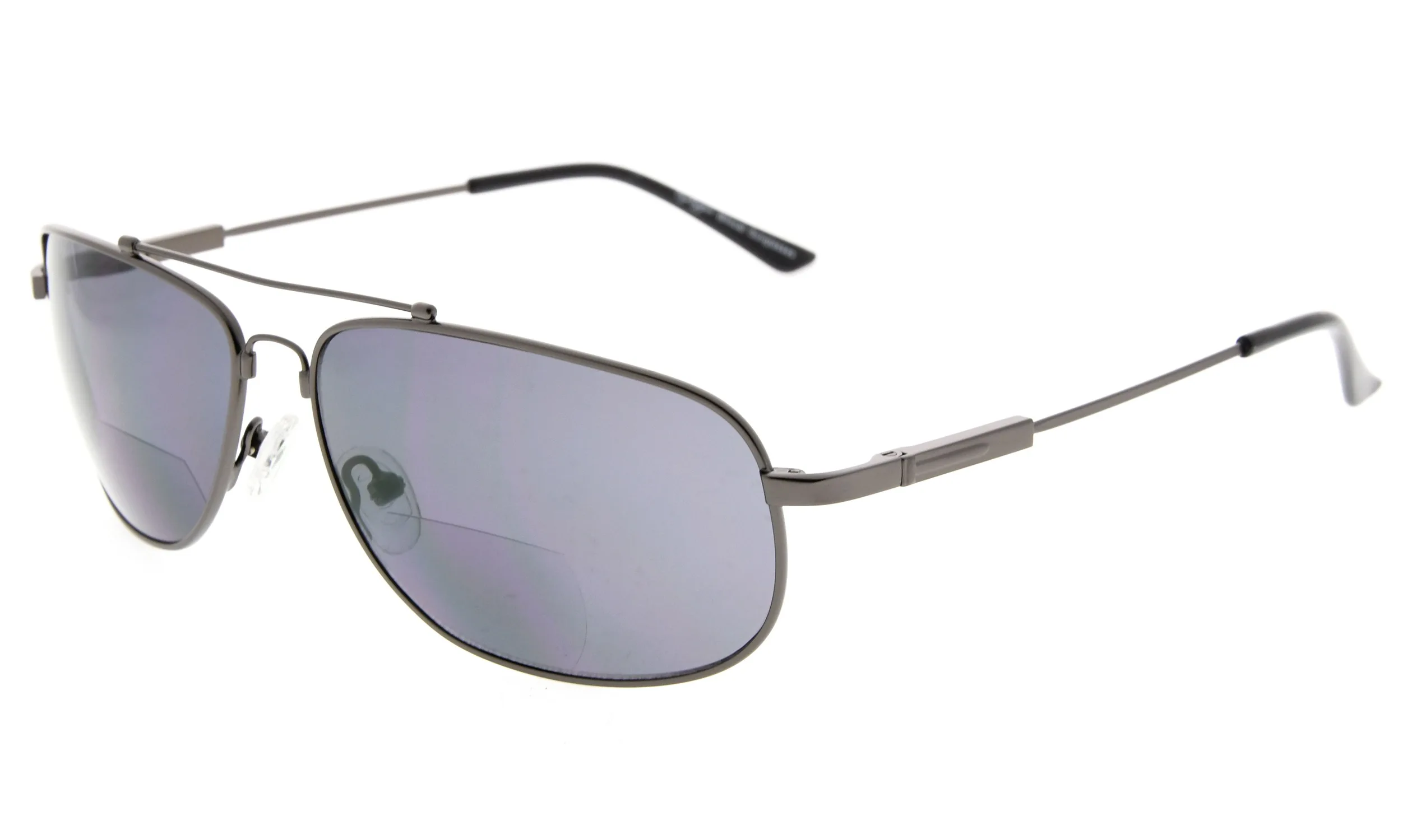 GunmetalGreyLens SG1803 Eyekepper бифокальные Солнцезащитные очки для чтения гибкие памяти солнце читателей Для женщин Для мужчин - Цвет оправы: GunmetalGreyLens