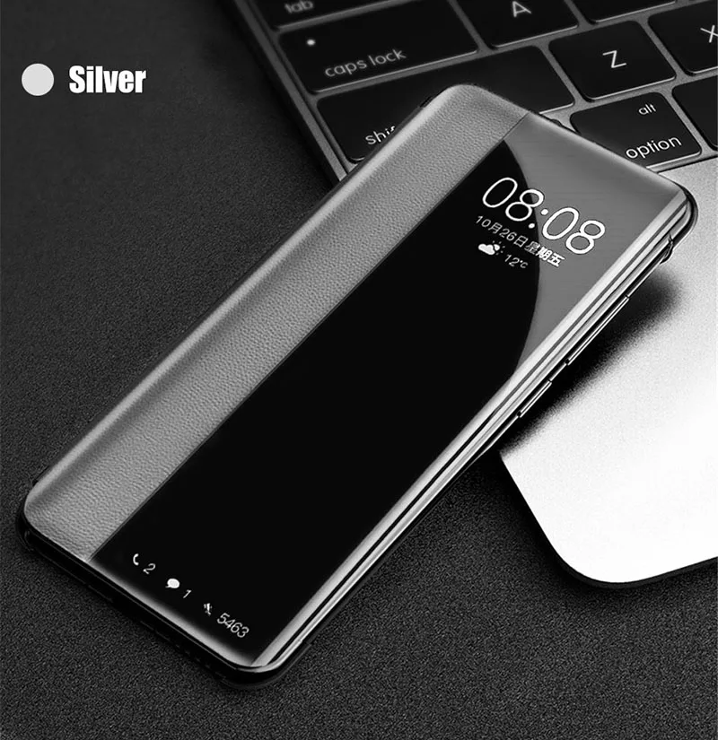 Зеркальный чехол для телефона из искусственной кожи для huawei P20 Lite P30 Pro Lite откидной Чехол защитный для huawei mate 20 Lite Pro режим сна